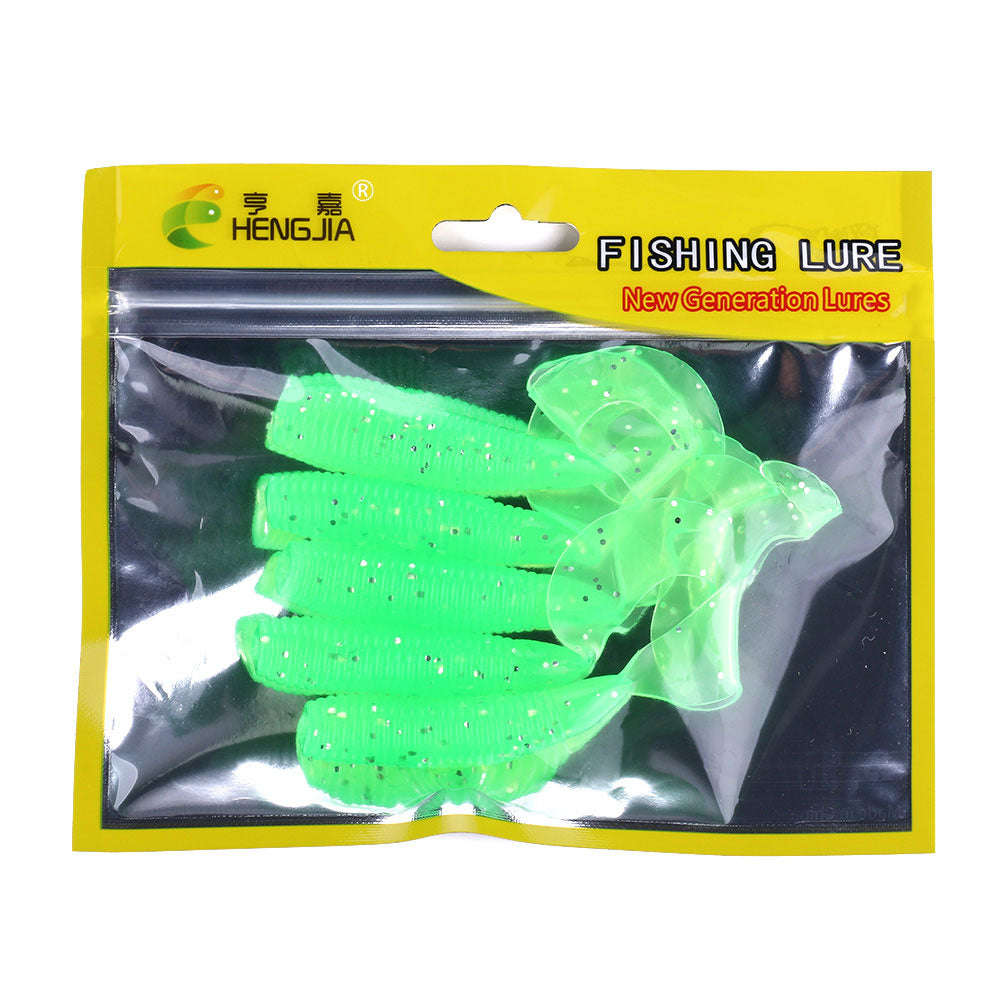 Soft Worm Plastic Lures Kit Bass Fishing