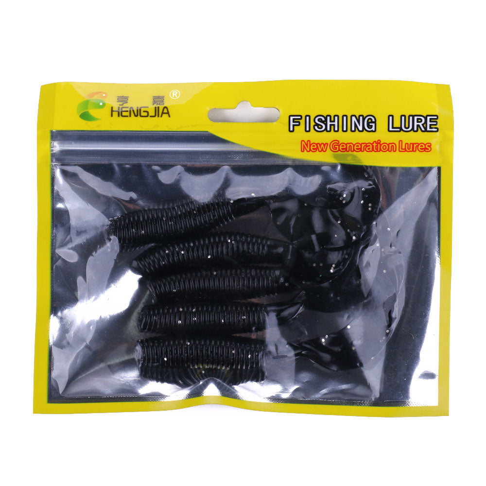 Soft Worm Plastic Lures Kit Bass Fishing