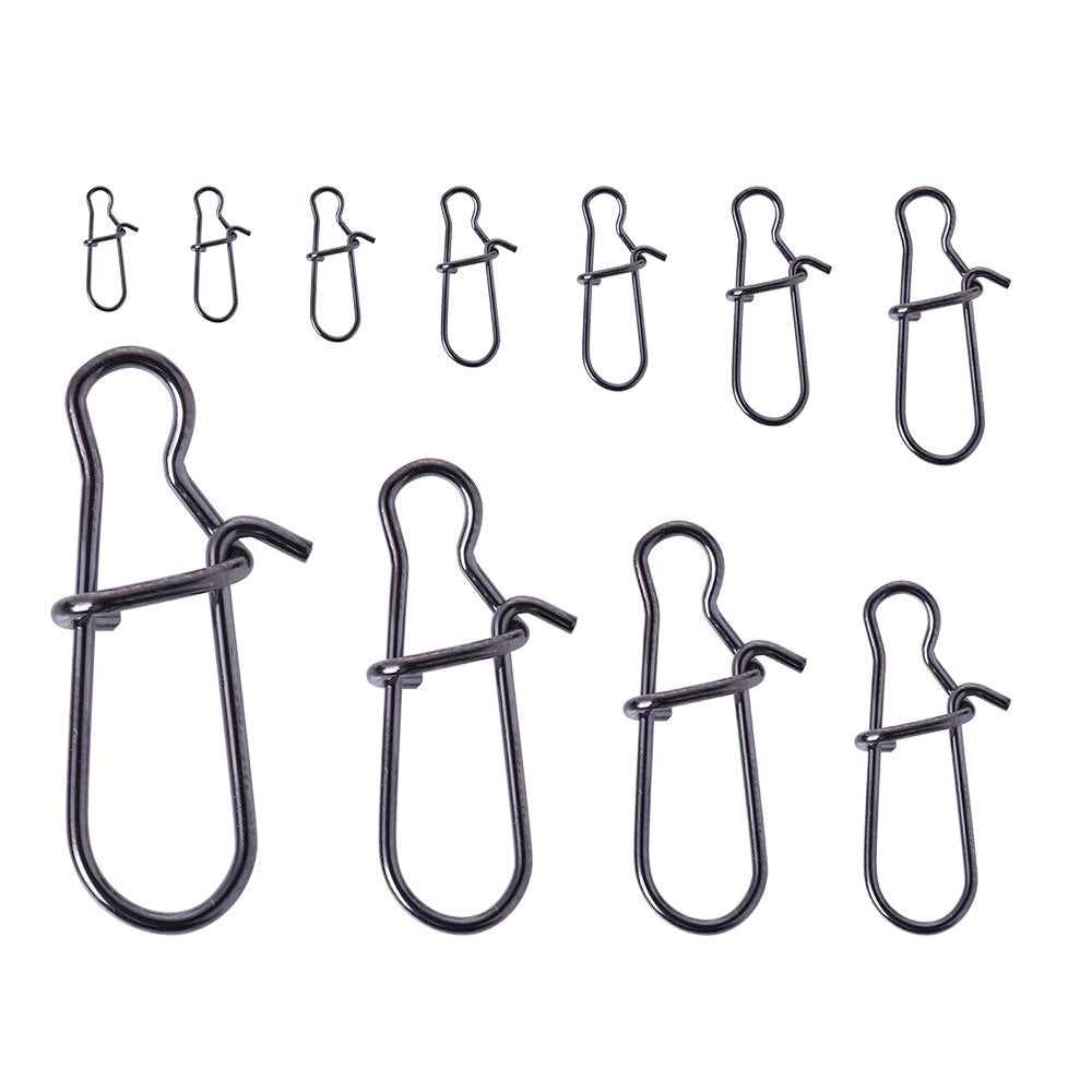 50pcs/bag Stainless Steel Hook Connector Fishing Accessories SS002