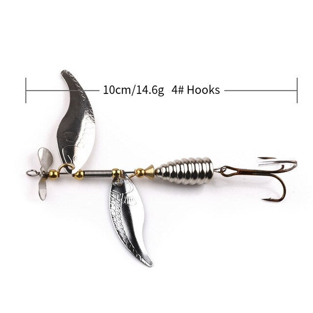 3 15/16in 12/23oz Spinner Bait Spoon Lures Metal With Treble Hooks SP194 –  Hengjia fishing gear