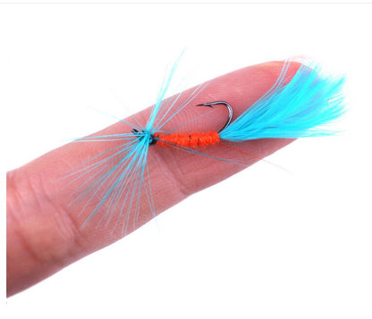 Multicolor Fly Trout Fishing Hooks 12pcs