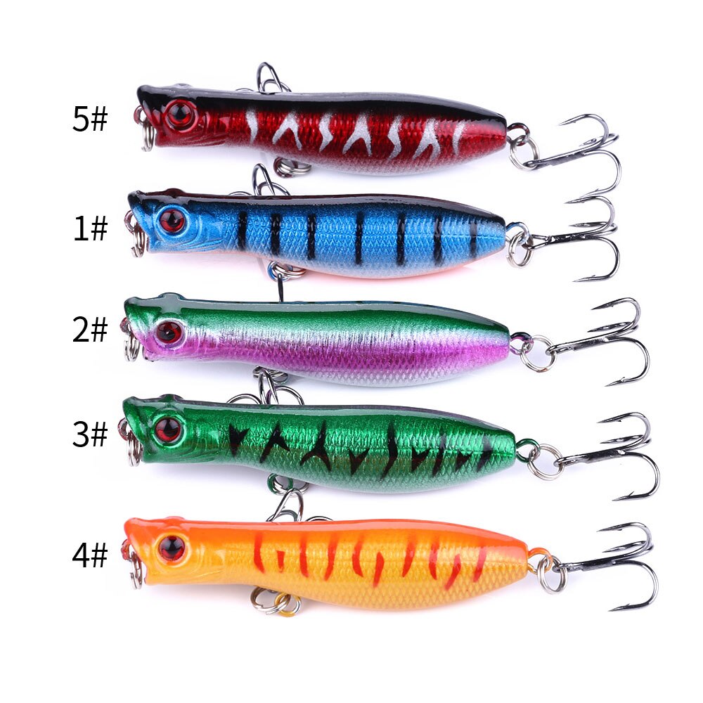 2 1/3in 5/28oz Popper Lures 5pcs